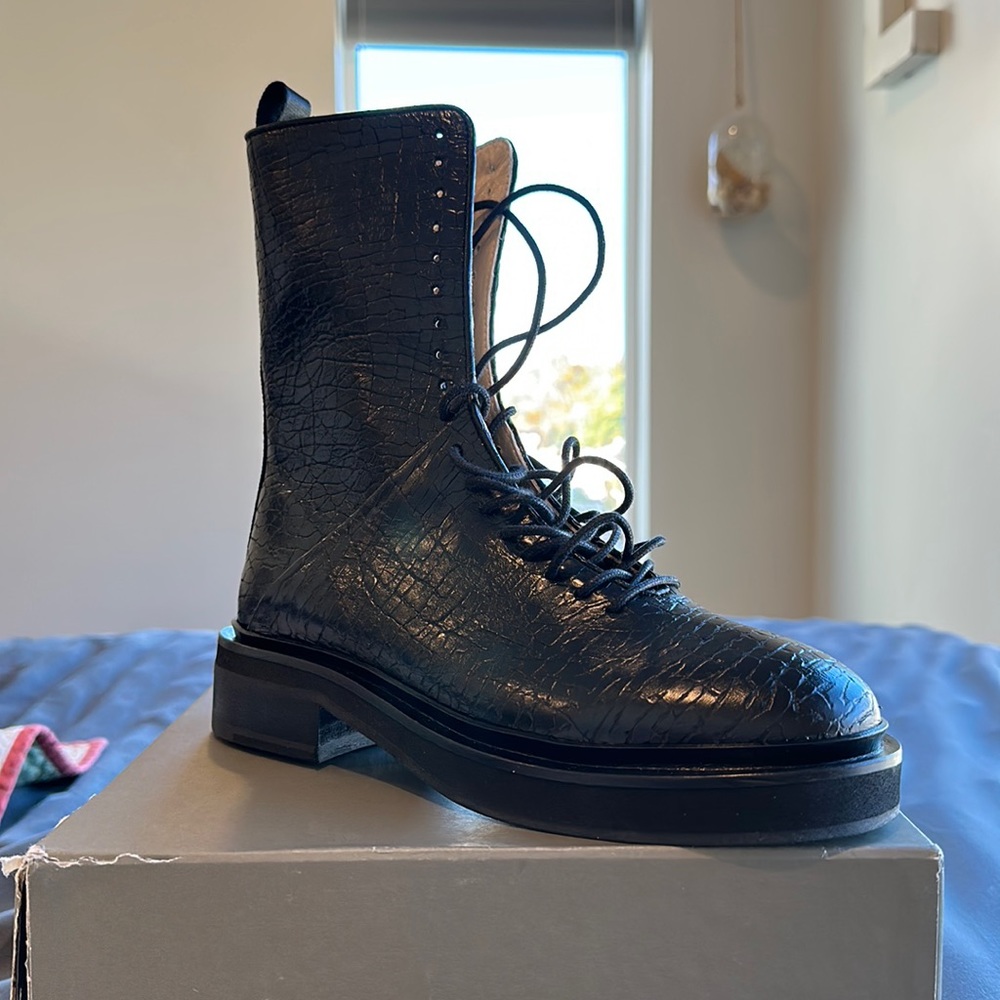 All Saints Mina Croc Boot